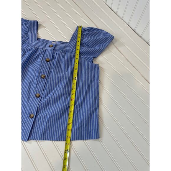 NWT BCBGMAXAZRIA & GAP Striped Square Neck Button Up Top & Blouse Bundle Size M - Picture 6 of 11